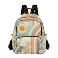 thumbnail image 1 of FORMRS Mini Backpack Purse for Women Travel Daypack Casual Shoulder Bag, Beige Rainbow Clouds, 1 of 7