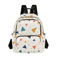 thumbnail image 1 of FORMRS Mini Backpack Purse for Women Travel Daypack Casual Shoulder Bag, Beige Simple Shapes, 1 of 7