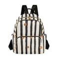thumbnail image 1 of FORMRS Mini Backpack Purse for Women Travel Daypack Casual Shoulder Bag, Black Abstract Stripes, 1 of 7