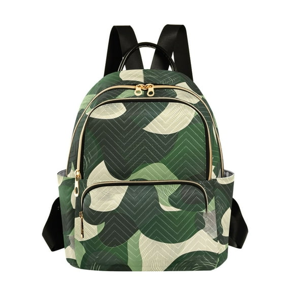 FORMRS Mini Backpack Purse for Women Travel Daypack Casual Shoulder Bag, Black Abstract