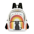 thumbnail image 1 of FORMRS Mini Backpack Purse for Women Travel Daypack Casual Shoulder Bag, Black Cat Rainbow, 1 of 7