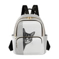 thumbnail image 1 of FORMRS Mini Backpack Purse for Women Quilted Travel Daypack Casual Shoulder Bag, Black Cute Cat, 1 of 7