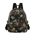 thumbnail image 1 of FORMRS Mini Backpack Purse for Women Travel Daypack Casual Shoulder Bag, Black Flowers, 1 of 7