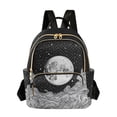 thumbnail image 1 of FORMRS Mini Backpack Purse for Women Quilted Travel Daypack Casual Shoulder Bag, Black Moon, 1 of 7