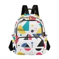thumbnail image 1 of FORMRS Mini Backpack Purse for Women Travel Daypack Casual Shoulder Bag, Black Retro Pattern, 1 of 7
