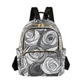 thumbnail image 1 of FORMRS Mini Backpack Purse for Women Travel Daypack Casual Shoulder Bag, Black Roses, 1 of 7