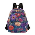 thumbnail image 1 of FORMRS Mini Backpack Purse for Women Travel Daypack Casual Shoulder Bag, Blooming Flowers Pattern, 1 of 7