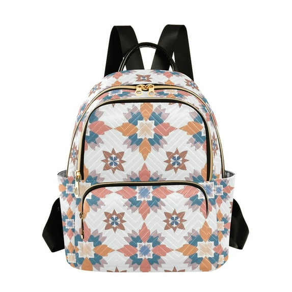 FORMRS Mini Backpack Purse for Women Travel Daypack Casual Shoulder Bag, Blue Abstract Pattern