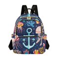 thumbnail image 1 of FORMRS Mini Backpack Purse for Women Travel Daypack Casual Shoulder Bag, Blue Anchor, 1 of 7