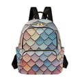 thumbnail image 1 of FORMRS Mini Backpack Purse for Women Travel Daypack Casual Shoulder Bag, Blue Art Pattern, 1 of 7