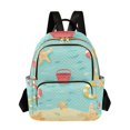 thumbnail image 1 of FORMRS Mini Backpack Purse for Women Quilted Travel Daypack Casual Shoulder Bag, Blue Beach Pattern, 1 of 7