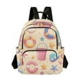 thumbnail image 1 of FORMRS Mini Backpack Purse for Women Travel Daypack Casual Shoulder Bag, Blue Beach Toys Pattern, 1 of 7