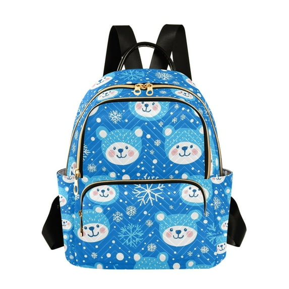 FORMRS Mini Backpack Purse for Women Travel Daypack Casual Shoulder Bag, Blue Bears