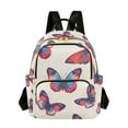thumbnail image 1 of FORMRS Mini Backpack Purse for Women Travel Daypack Casual Shoulder Bag, Blue Butterflies, 1 of 7