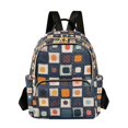 thumbnail image 1 of FORMRS Mini Backpack Purse for Women Travel Daypack Casual Shoulder Bag, Blue Circle Mosaic, 1 of 7