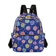 thumbnail image 1 of FORMRS Mini Backpack Purse for Women Travel Daypack Casual Shoulder Bag, Blue Colorful Candies, 1 of 7