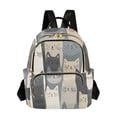 thumbnail image 1 of FORMRS Mini Backpack Purse for Women Travel Daypack Casual Shoulder Bag, Blue Cute Cats, 1 of 7