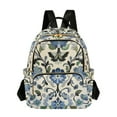 thumbnail image 1 of FORMRS Mini Backpack Purse for Women Quilted Travel Daypack Casual Shoulder Bag, Blue Floral, 1 of 7