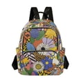 thumbnail image 1 of FORMRS Mini Backpack Purse for Women Quilted Travel Daypack Casual Shoulder Bag, Blue Floral, 1 of 7