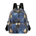 thumbnail image 1 of FORMRS Mini Backpack Purse for Women Travel Daypack Casual Shoulder Bag, Blue Geometric Pattern, 1 of 7