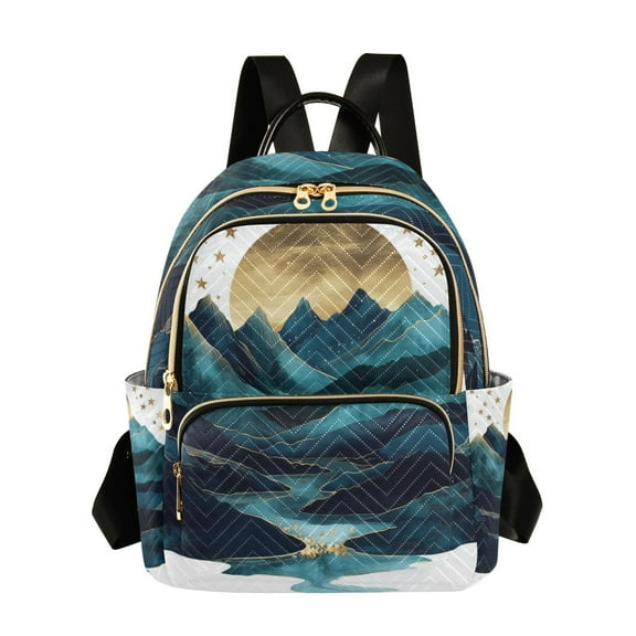 FORMRS Mini Backpack Purse for Women Travel Daypack Casual Shoulder Bag, Blue Mountains