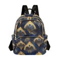 thumbnail image 1 of FORMRS Mini Backpack Purse for Women Quilted Travel Daypack Casual Shoulder Bag, Blue Peacock Feathers Pattern, 1 of 7