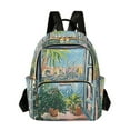 thumbnail image 1 of FORMRS Mini Backpack Purse for Women Travel Daypack Casual Shoulder Bag, Blue Sea Boat, 1 of 7