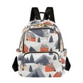 thumbnail image 1 of FORMRS Mini Backpack Purse for Women Quilted Travel Daypack Casual Shoulder Bag, Blue Snow Houses, 1 of 7