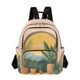 thumbnail image 1 of FORMRS Mini Backpack Purse for Women Travel Daypack Casual Shoulder Bag, Boho Plants, 1 of 7