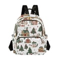 thumbnail image 1 of FORMRS Mini Backpack Purse for Women Travel Daypack Casual Shoulder Bag, Brown Christmas House, 1 of 7