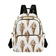 thumbnail image 1 of FORMRS Mini Backpack Purse for Women Travel Daypack Casual Shoulder Bag, Brown Ice Cream Pattern, 1 of 7