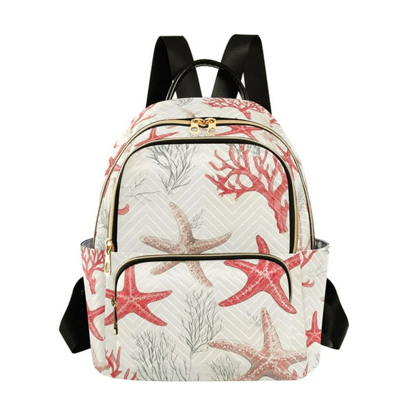 FORMRS Mini Backpack Purse for Women Travel Daypack Casual Shoulder Bag, Brown Starfish