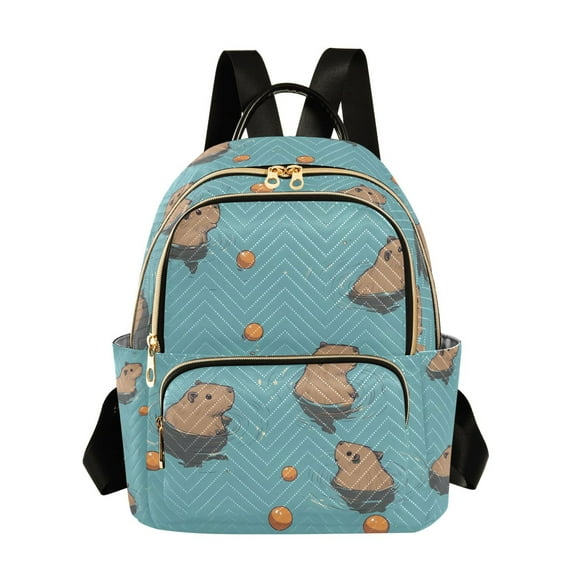 FORMRS Mini Backpack Purse for Women Travel Daypack Casual Shoulder Bag, Cartoon Capybaras