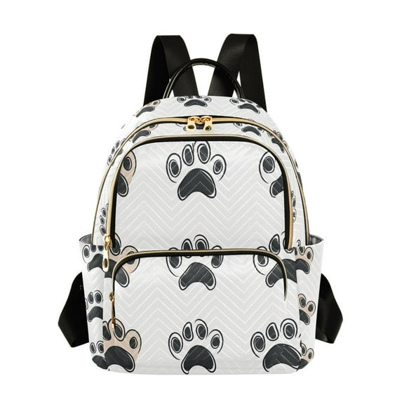 FORMRS Mini Backpack Purse for Women Quilted Travel Daypack Casual Shoulder Bag, Cartoon Cat Paw