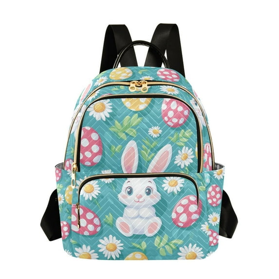 FORMRS Mini Backpack Purse for Women Travel Daypack Casual Shoulder Bag, Cartoon Easter Bunny