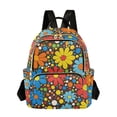 thumbnail image 1 of FORMRS Mini Backpack Purse for Women Travel Daypack Casual Shoulder Bag, Cartoon Flowers, 1 of 7
