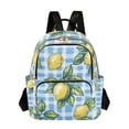 thumbnail image 1 of FORMRS Mini Backpack Purse for Women Quilted Travel Daypack Casual Shoulder Bag, Cartoon Plaid Lemon, 1 of 7