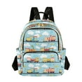 thumbnail image 1 of FORMRS Mini Backpack Purse for Women Quilted Travel Daypack Casual Shoulder Bag, Cartoon Train Pattern, 1 of 7