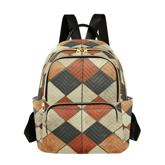 FORMRS Mini Backpack Purse for Women Travel Daypack Casual Shoulder Bag, Checkered Pattern