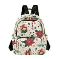 thumbnail image 1 of FORMRS Mini Backpack Purse for Women Travel Daypack Casual Shoulder Bag, Christmas Floral, 1 of 7