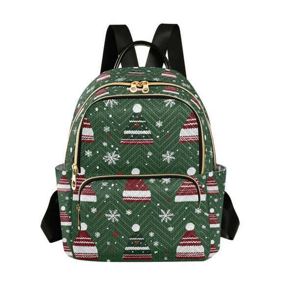 FORMRS Mini Backpack Purse for Women Travel Daypack Casual Shoulder Bag, Christmas Hats