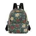 thumbnail image 1 of FORMRS Mini Backpack Purse for Women Travel Daypack Casual Shoulder Bag, Christmas Holly Leaves, 1 of 7