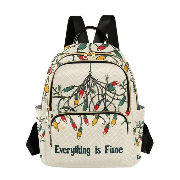 FORMRS Mini Backpack Purse for Women Travel Daypack Casual Shoulder Bag, Christmas Light