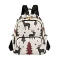 thumbnail image 1 of FORMRS Mini Backpack Purse for Women Travel Daypack Casual Shoulder Bag, Christmas Plaid Forest, 1 of 7