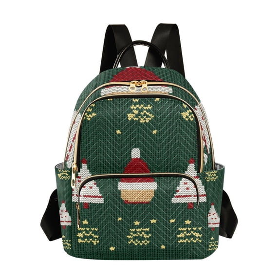 FORMRS Mini Backpack Purse for Women Travel Daypack Casual Shoulder Bag, Christmas Santa Hats