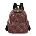 thumbnail image 1 of FORMRS Mini Backpack Purse for Women Travel Daypack Casual Shoulder Bag, Circular Gold Pattern, 1 of 7