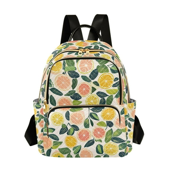 FORMRS Mini Backpack Purse for Women Quilted Travel Daypack Casual Shoulder Bag, Citrus Fruits