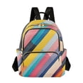 thumbnail image 1 of FORMRS Mini Backpack Purse for Women Travel Daypack Casual Shoulder Bag, Color Striped, 1 of 7