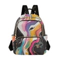 thumbnail image 1 of FORMRS Mini Backpack Purse for Women Travel Daypack Casual Shoulder Bag, Colorful Black, 1 of 7