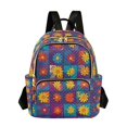 thumbnail image 1 of FORMRS Mini Backpack Purse for Women Travel Daypack Casual Shoulder Bag, Colorful Checkered Daisy, 1 of 7